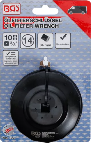 BGS technic Olajszűrő leszedő kupak MB Sprinterhez, 84mm x P14 (BGS 1007)