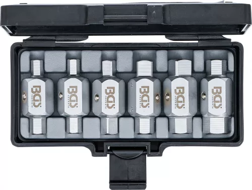 BGS technic Olajleeresztő kulcs készlet Minden autó típushoz, 6db-os (BGS 1015)