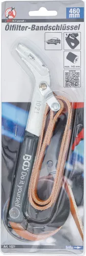 BGS DIY Olajszűrő leszedő szíjas, ideális DIY használathoz, 460mm szíj (BGS 1021)