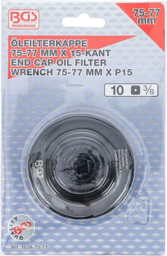 BGS technic Olajszűrő leszedő kupak 75-77 mm x 15 lap (BGS 1039-75-77)
