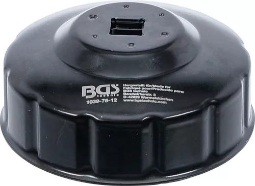 BGS technic Olajszűrő leszedő kupak 76 mm x 12 lap (BGS 1039-76-12)