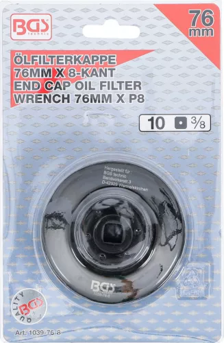 BGS technic Olajszűrő leszedő kupak 76 mm x 8 lap (BGS 1039-76-8)