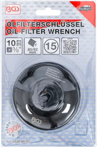 BGS technic Olajszűrő leszedő kupak 80/82 mm x 15 lap (BGS 1039-80-82)
