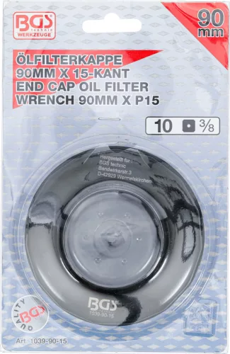 BGS technic Olajszűrő leszedő kupak 90 mm x 15 lap (BGS 1039-90-15)