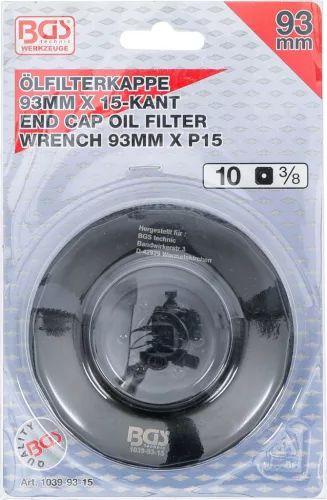 BGS technic Olajszűrő leszedő kupak 93 mm x 15 lap (BGS 1039-93-15)