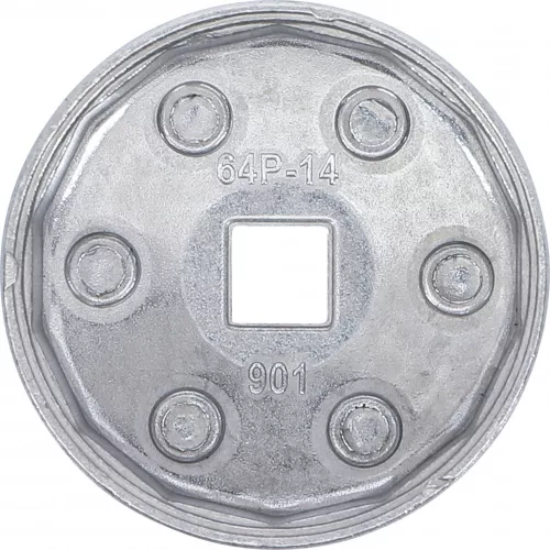 BGS technic Olajszűrő leszedő kupak, öntött alumínium, 64 mm x P14 (BGS 1042)