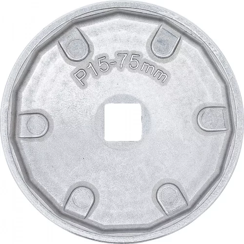 BGS technic Olajszűrő leszedő dugókulcsok, alumínium fröccsöntött, 1/2", 75mm x P15 (BGS 1045)