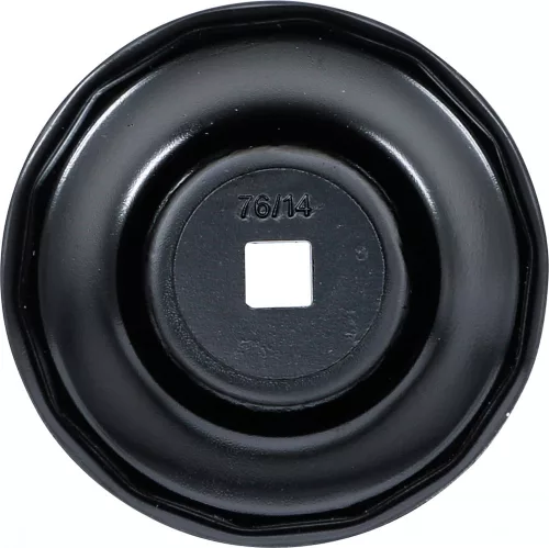 BGS technic Olajszűrő leszedő kupak, fekete véggel, 76mm x 14 (BGS 1046)