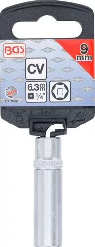 BGS technic 1/4" Hosszított dugókulcs "Pro Torque", 9 mm (BGS 10509)