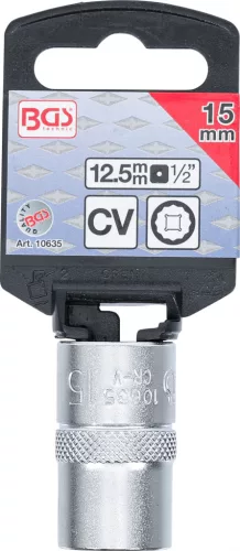 BGS technic 1/2" Dugókulcs, 12-szögű, 15 mm (BGS 10635)