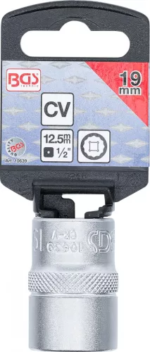 BGS technic 1/2" Dugókulcs, 12-szögű, 19 mm (BGS 10639)