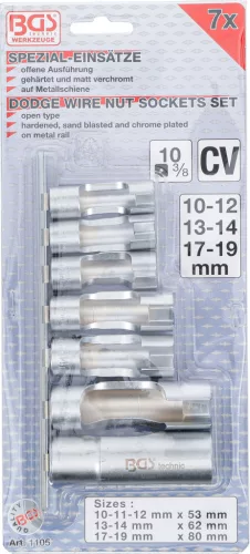 BGS technic 7 részes 3/8" réselt speciális dugókulcs készlet (BGS 1105)