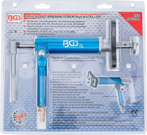 BGS technic Levegős fékdugattyú visszanyomó pisztoly (BGS 1118)
