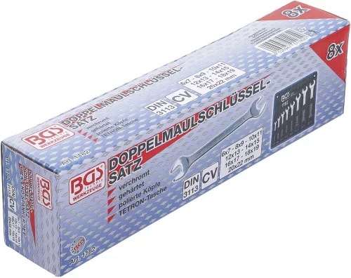 BGS technic 8 részes villáskulcs készlet 6x7 - 20x22 mm (BGS 1182)