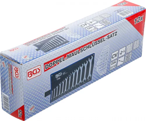 BGS technic 12 részes villáskulcs készlet 6x7-30x32mm (BGS 1184)