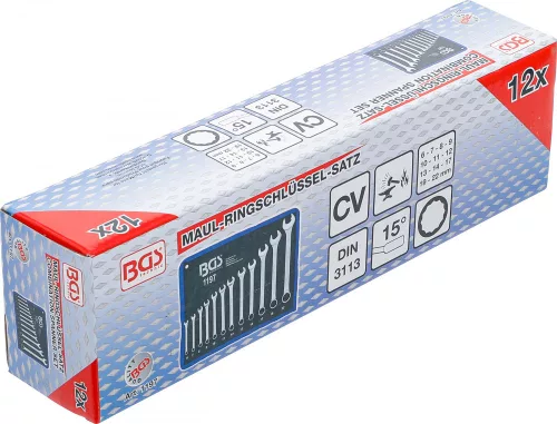 BGS technic 12 részes csillag-villás kulcs készlet 6-22mm (BGS 1197)