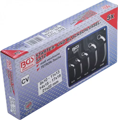 BGS technic 5 részes indítókulcs készlet 10x11-18x19mm (BGS 1217)
