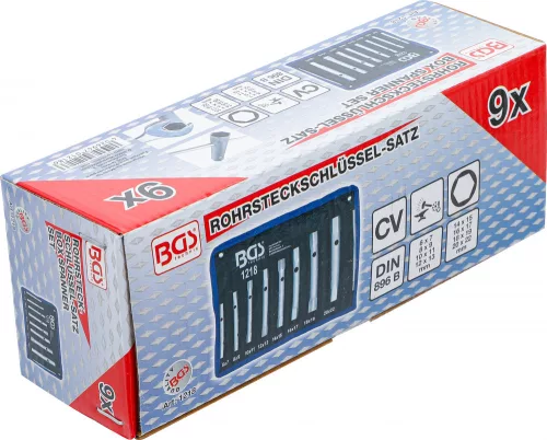BGS technic 8 részes csőkulcs készlet 6x7mm-20x22mm (BGS 1218)