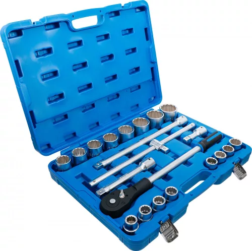 BGS technic Dugókulcs készlet 3/4", 21 db-os, /12 szögű/ (BGS 1223)
