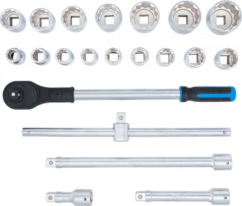 BGS technic Dugókulcs készlet 3/4", 21 db-os, /12 szögű/ (BGS 1223)