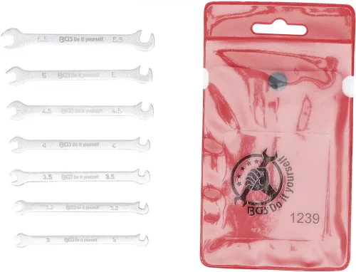 BGS DIY 6 darabos villáskulcs készlet, Mini kialakítás, 3 - 5.5 mm (BGS 1239)