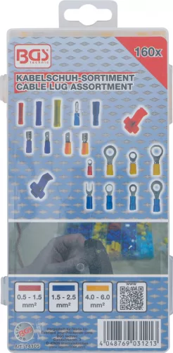 BGS technic 160 részes kábelsaru készlet (BGS 14105)
