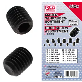 BGS technic 160 részes hernyócsavar készlet (BGS 14135)