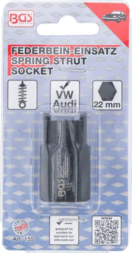 BGS technic Rugóstag speciális dugókulcs, 22 mm-es dugókulccsal használható (BGS 155)