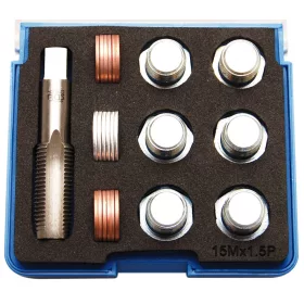   BGS technic Olajleeresztő csavar menetjavító készlet, M15x1.5 (BGS 157)