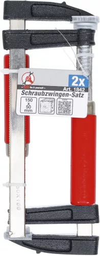 BGS DIY 2 darabos pillanat szorító készlet, 50x150 mm (BGS 1842)