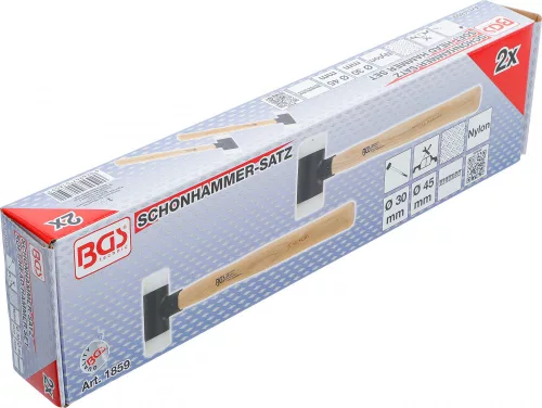BGS technic 2 részes nylon fejű kalapács szett (BGS 1859)
