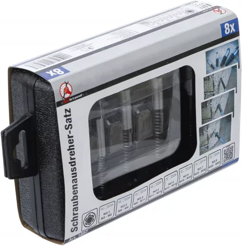 BGS DIY 8 részes törtcsavar kiszedő készlet, M3 - M50 (BGS 1897)