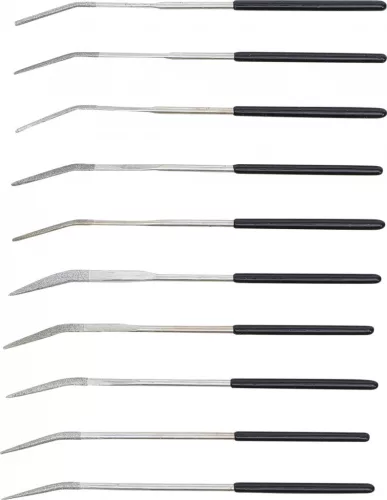 BGS technic Gyémánt reszelő készlet hajlított 10 részes 140x3mm (BGS 1921)