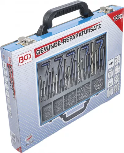 BGS technic 130 részes menetjavító készlet M5-M12 (BGS 1950)