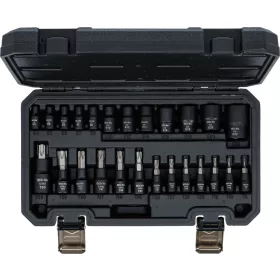   BGS DIY Behajtófej/dugókulcskészlet | 6,3 mm (1/4"), 10 mm (3/8"), 12,5 mm (1/2") | E-profil/T-profil (Torx) | 25 darabos (20124)