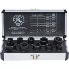   BGS DIY 10 részes elnyalt csavar kitekerő készlet, 9-19mm, 3/8" (BGS 20210)
