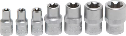 BGS technic 7 részes E-Torx dugókulcs fej készlet 1/4"-3/8" (BGS 2027)