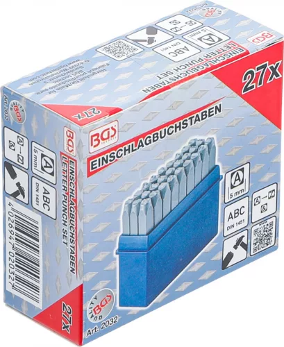 BGS technic Betűbeütő készlet, 5mm (BGS 2032)
