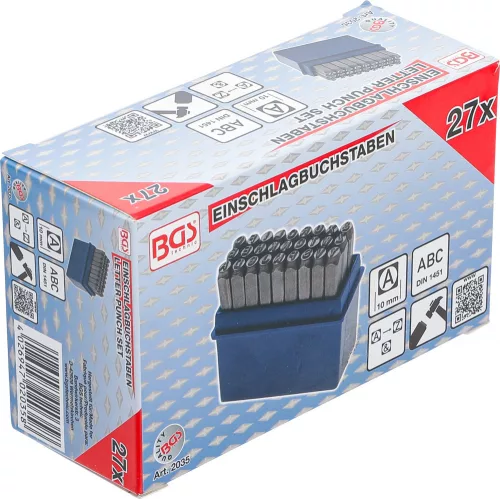 BGS technic Betűbeütő készlet, 10mm (BGS 2035)