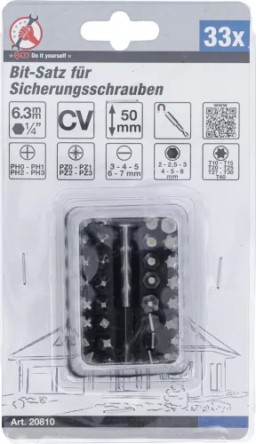 BGS DIY bitfej készlet 33 részes, 50 mm-es (BGS 20810)