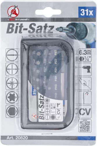 BGS DIY 31 részes bit készlet, 1/4" (BGS 20820)