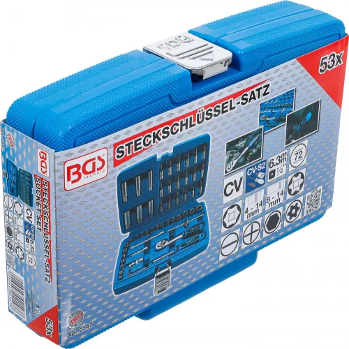 BGS technic 52 részes dugókulcs készlet 1/4" (BGS 2147)