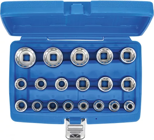 BGS technic 19 részes "Gear Lock" dugókulcs készlet 1/2" (BGS 2152)