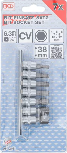 BGS technic 7 részes Imbusz bitfej készlet, 1/4", 4-12 mm (BGS 2161)