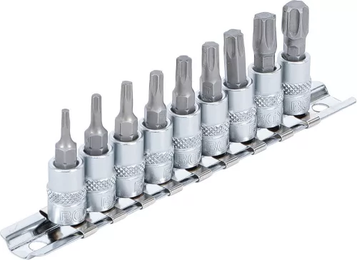 BGS technic 9 részes Torx készlet 1/4" befogás, T10-T50-ig (BGS 2164)