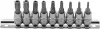 BGS technic 9 részes biztonsági Torx (fúrt) bitfej készlet, 1/4", T10-T50-ig (BGS 2165)