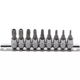   BGS technic 9 részes biztonsági Torx (fúrt) bitfej készlet, 1/4", T10-T50-ig (BGS 2165)