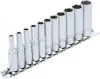 BGS technic Dugókulcsfej készlet hosszú hatszög fejekkel, 1/4”, 4–13 mm, 11 részes (BGS 2221)