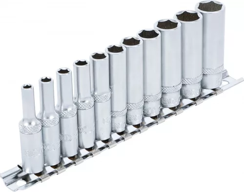 BGS technic Dugókulcsfej készlet hosszú hatszög fejekkel, 1/4”, 4–13 mm, 11 részes (BGS 2221)