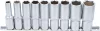 BGS technic Dugókulcsfej készlet hosszú Pro Torque hatszög fejekkel, 1/2”, 10–24 mm, 9 részes (BGS 2223)